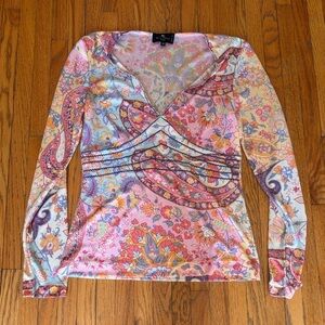 Etro Floral Paisley Long Sleeve Shirt